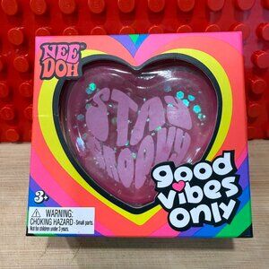 NEEDOH BRAND NEW STAY GROOVY GLITTER HEART Good Vibes Only